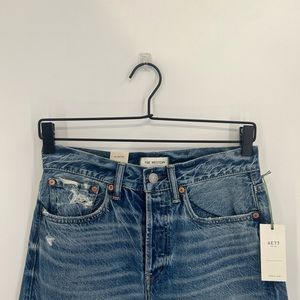 AE77 The Western High Rise Whiskered Straight Leg Jeans